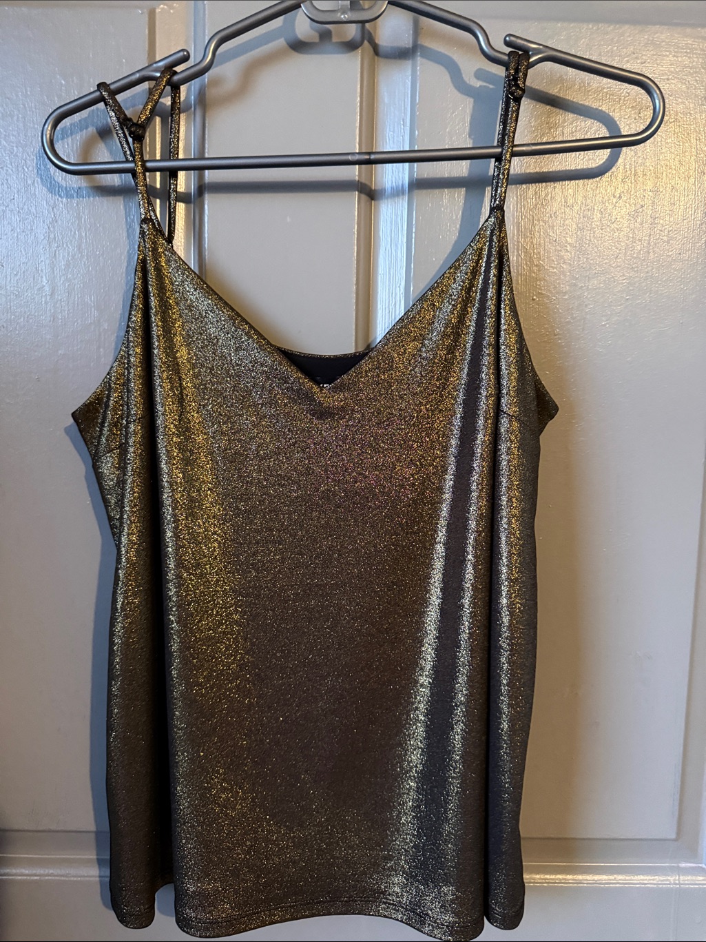 Express Metallic Gold Spaghetti Strap Cami
